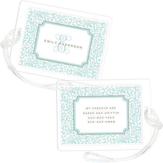 Robin's Egg Devereaux Luggage Tags